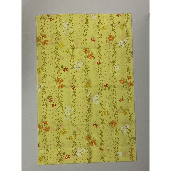 Vintage Morgan Jones No Iron Muslin Cotton Blend Pillowcases Yellow Floral Set 2 - Picture 3 of 8